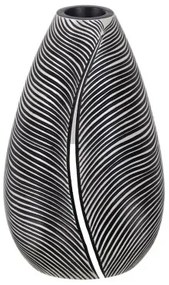 Vaso Bianco Nero Poliresina 19 x 19 x 30 cm