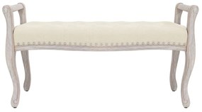 Panca beige 110x45x60 cm color lino