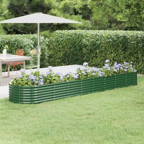 Letto Giardino Acciaio Verniciato A Polvere 368x80x36 Cm Verde /
