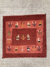 Gabbeh Tappeto persiano 40x40 Rosso (Iran) Annodato A Mano