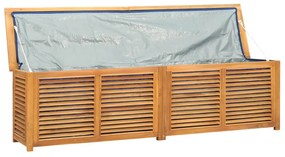 Contenitore giardino con borsa 200x50x53cm legno massello teak