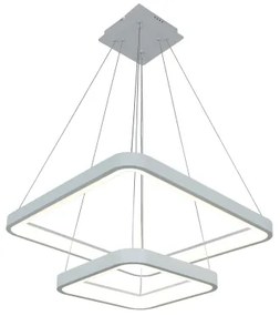 Brilagi - Lampada a sospensione LED dimmerabile con cavo FALCON SLIM LED/78W/230V 50x50 cm bianca + telecomando
