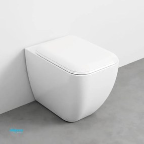 Ceramica Cielo "Shui Comfort" Wc Da Terra Filo Muro Senza Brida Bianco Lucido