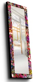 Specchio da parete 120x40 cm pino/fiori