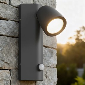 Applique da Esterno GU10 IP65 con Sensore Movimento AXIS - Grigia