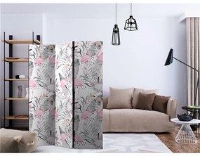 Paravento Flamingos and Twigs [Room Dividers]