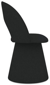 Sedia da pranzo nera in imbottito Kalo – Makamii