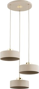 Lampadario a sospensione con cavo SELIA 3xE27/15W/230V beige