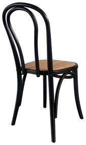 PACK 4 SEDIE FOLIE NERE IN RATTAN