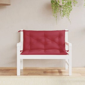 Cuscini Per Panca 2 Pz Rosso Vino 100x50x7cm İn Tessuto Oxford /