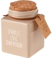 Candela profumata in barattolo beige Sparkle like champagne