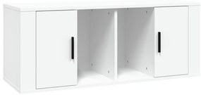 Mobile porta tv bianco 100x35x40 cm in legno multistrato