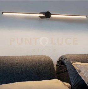 Essence round applique a parete 16 w on-off 1800 lm 3000 k nero 115cm