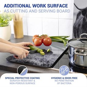 Set di copri fornelli in vetro temperato 2 pz 30x52 cm Universal Highland Cattle – Wenko