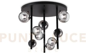 Perlage lampadario da soffitto 9 luci attacco g9 fume' lampadine in...