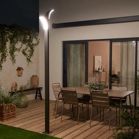 Lampione da giardino LED, Lakko H 250 cm, antracite 3000 LUMEN, IP54 INSPIRE