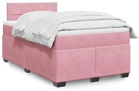 Giroletto A Molle Con Materasso Rosa 120x200 Cm İn Velluto /
