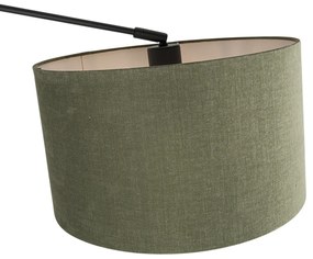 Lampada a sospensione intelligente nera con paralume 35 cm verde incl. 2 WiFi A60 - Blitz