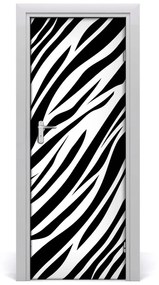 Adesivo per porta Sfondo domestico zebra 75x205 cm