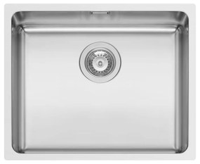Lavello sottotop 1 vasca PYRAMIS Lume inox L 40 x L 50 cm argento