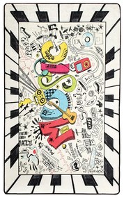 Tappeto antiscivolo per bambini , 100 x 160 cm Music - Conceptum Hypnose