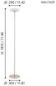 Eglo 33325 - Lampada da terra LED RGBW dimmerabile FRATTINA-C 1xLED/18W/230V cromo opaco