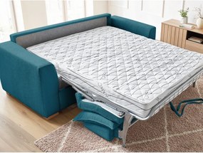 Divano blu allungabile con rivestimento in velluto a coste 225 cm Augustin – Bobochic Paris