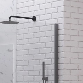 Parete doccia walk in 110 cm con profilo gun metal | KW-100GM - KAMALU