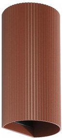 FARO 40545 - Applique SOLE 2xGU10/8W/230V color mattone ondulato arrotondato