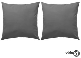 vidaXL Cuscini da Esterno 2 pz 60x60 cm Grigi
