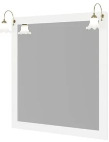 Specchio con illuminazione integrata bagno rettangolare ROMANTICA L 100.6 x H 105 x P 1.6 cm bianco