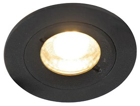 Faretto da incasso Smart moderno nero rotondo con WiFi GU10 IP54 - Xena