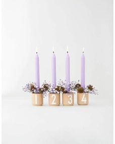 Candelieri in porcellana in set da 4 pezzi Mini - Design Letters