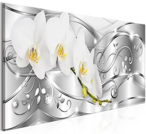 Quadro Flowering (1 Part) Narrow Silver  Colore Giallo, Dimensioni e Misure 150x50