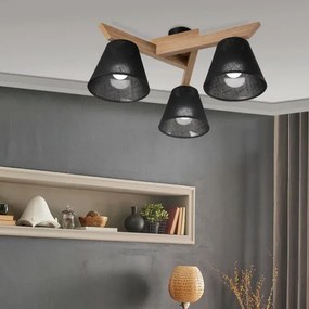 Brilagi - LED  Lampadario a plafone ANTHONY 3xE14/40W/230V quercia/nero