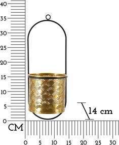 Gancio portavaso in metallo ø 14 cm (altezza totale 37 cm) Hong – Mauro Ferretti