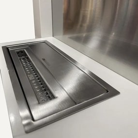 Camino a bioetanolo biocamino da parete VIENNA bianco L65 x H75 x P23