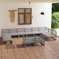 Set Divani da Giardino 12 pz in Legno Massello di Pino 3076221