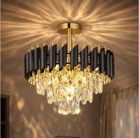 Brilagi - Lampadario a plafone ECLIPSE 5xE14/10W/230V Ø 38 cm nero/oro