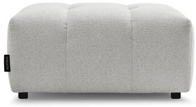 Poggiapiedi grigio chiaro con rivestimento in ciniglia Roxelane – Bobochic Paris