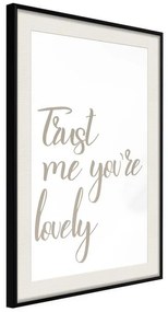 Poster  Compliment  Cornice Quadri Cornice nera con pass-partout, Larghezza x Altezza Home decor 20x30