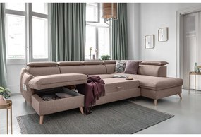 Divano letto angolare beige (angolo destro) Sweet Harmony - Miuform