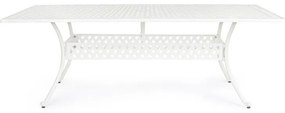 Tavolo da esterno Ivrea rettangolare bianco cm 107x 213