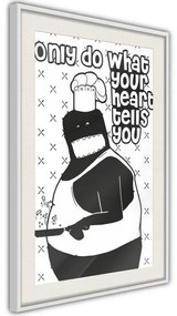 Poster  Follow Your Heart II  Cornice Quadri Cornice nera con pass-partout, Larghezza x Altezza Home decor 30x45