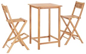 Set Da Bar 3 Pz İn Legno Massello Di Teak /