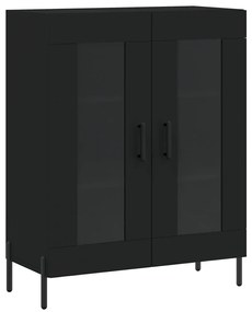 Credenza nera 69,5x34x90 cm in legno multistrato