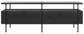 Tavolo TV nero in rovere 140x50 cm Wainwright - Støraa