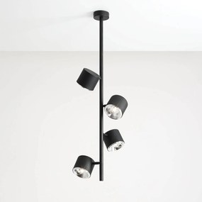 ALDEX Faretto da soffitto 1047PL_L2, 4 luci, nero