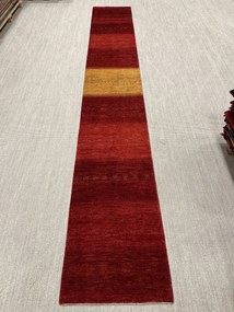 Loribaft Tappeto 80x540 Rosso (Iran) Annodato A Mano