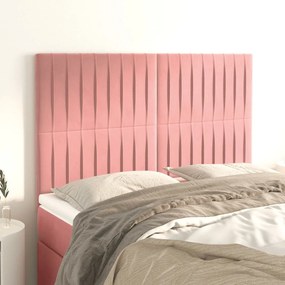 Testiere 4 Pz Rosa 72x5x78/88 Cm İn Velluto /